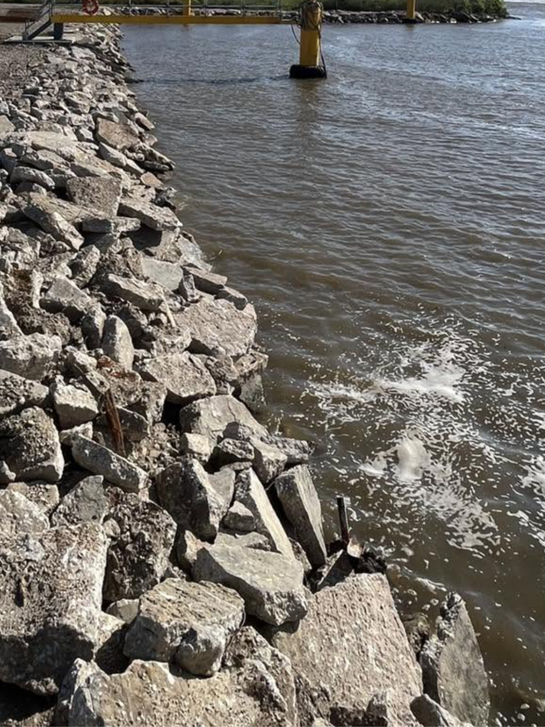 Shoreline Protection Closeup Claybar Construction